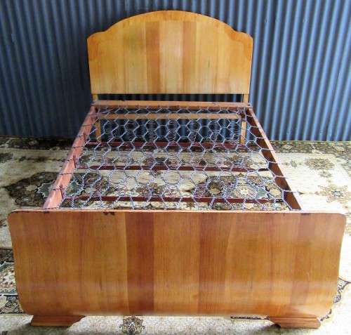 A MARVELOUS ART DECO STYLE DOUBLE BED BY EDBLO - GOLD MEDAL PRODUCT