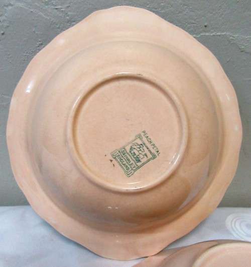 THREE LOVLEY VINTAGE PEACH PETAL GRINDLEY ENGLAND SERVING BOWLS