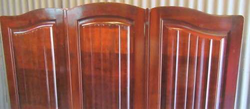 A GORGEOUS THREE DOOR VINTAGE BALL & CLAW WARDROBE WITH LOTS OF VINTAGE CHARM