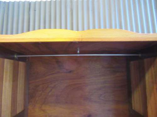 A GORGEOUS TWO DOOR VINTAGE BALL & CLAW WARDROBE WITH LOTS OF VINTAGE CHARM