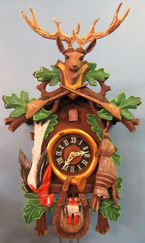 LOVLEY VINTAGE CUKOO WALL CLOCK - MADE IN GERMANY SERVICED TESTED AND WORKING