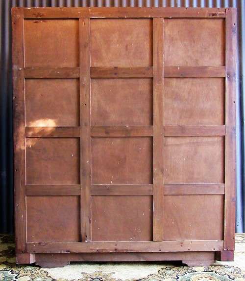 A LOVELY TWO THREE DOOR VINTAGE WARDROBE - WITH DRAWERS AND A MIRROR - RETRO CHIC