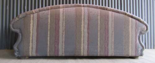 A VERY COMFORTABLE 3 SEATER SOFA FABRIC IS FAIR ONE OR TWO SCUFS - OR FOR RECOVERY