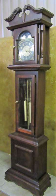 Franz Hermle Grandfather Clock with Bright Oak Case,  Oak wood, brass, glass  Gosheim, Germany,