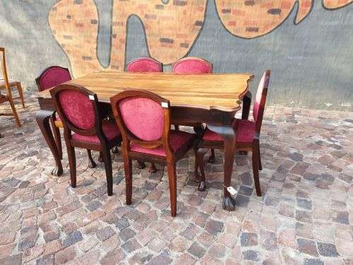 Six Ball & Claw Six Seater Table & Chairs