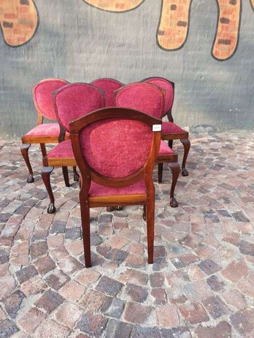 Six Ball & Claw Six Seater Table & Chairs