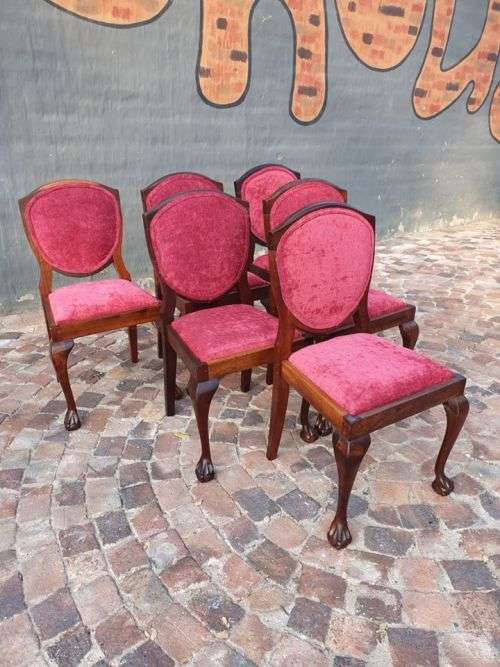 Six Ball & Claw Six Seater Table & Chairs