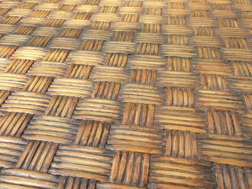 XL Cane Coffee table glass top table