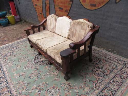Large Ball and Claw Stink Wood three seater couch