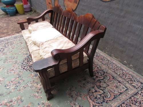 Large Ball and Claw Stink Wood three seater couch