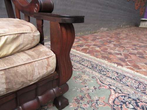 Large Ball and Claw Stink Wood three seater couch