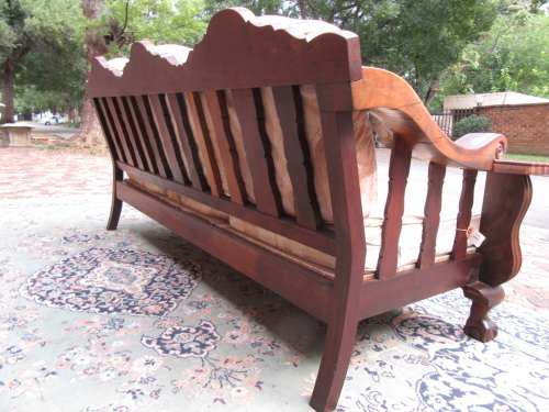 Large Ball and Claw Stink Wood three seater couch