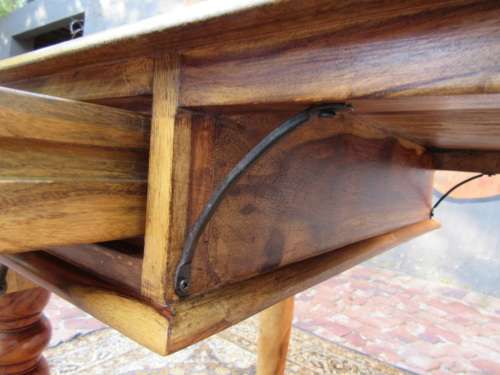 Solid Teak Coricraft desk with two drawers Stunning edges all around the sides