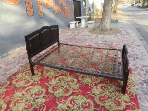 Solid 1950`s Embuia Double bed base Solid structure! Beautifully aged!!