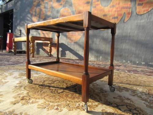 Vintage two-tier tea/drinks serving trolley
