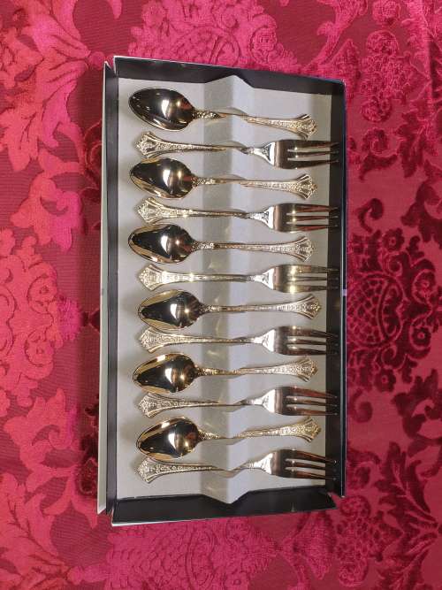 Eetrite 24 Carat Gold Plated Spoon and Fork set