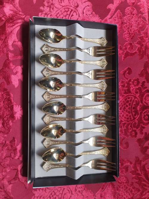 Eetrite 24 Carat Gold Plated Spoon and Fork set