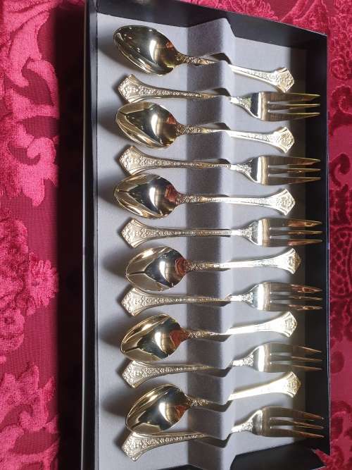 Eetrite 24 Carat Gold Plated Spoon and Fork set