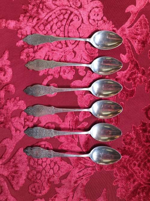 800 Silver 1937 Set of 6 Spoons