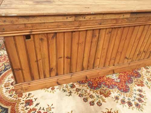 Large Oregan Antique shop counter with shelves at the back