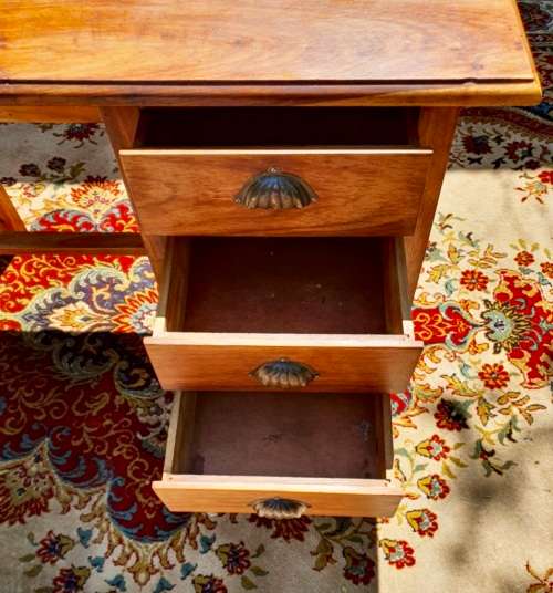 Solid Kiaat Desk with Three Drawers Perfect for a Kids Bedroom or small Office