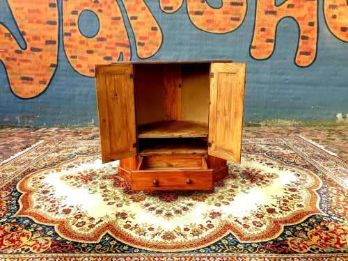 Cottage Style solid pine corner  unit with a bottom drawer
