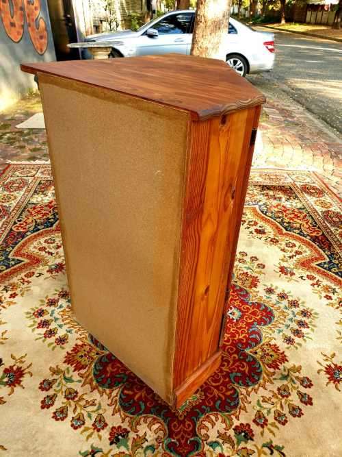 Cottage Style solid pine corner  unit with a bottom drawer