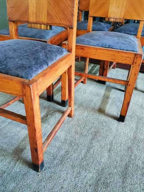 Set of 6 Art Deco 1920`s Dining Chairs
