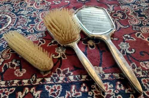 Walker & hall 1920s sterling silver brush set