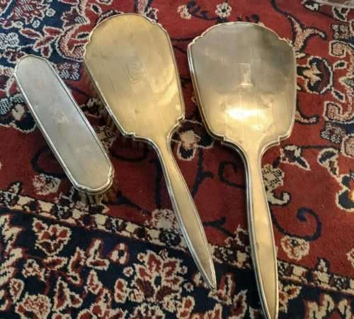 Walker & hall 1920s sterling silver brush set