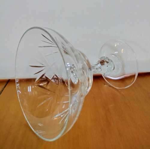 8 Vintage Webb Crystal Champagne Glasses