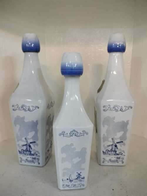 Vintage Vandermint Chocolate Liqueur Bottles Holland Delft