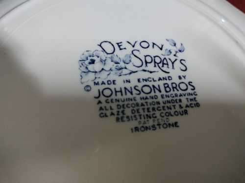Johnson Brothers Bros Devon Sprays Blue White Flower 25cm diner Plate 3 available