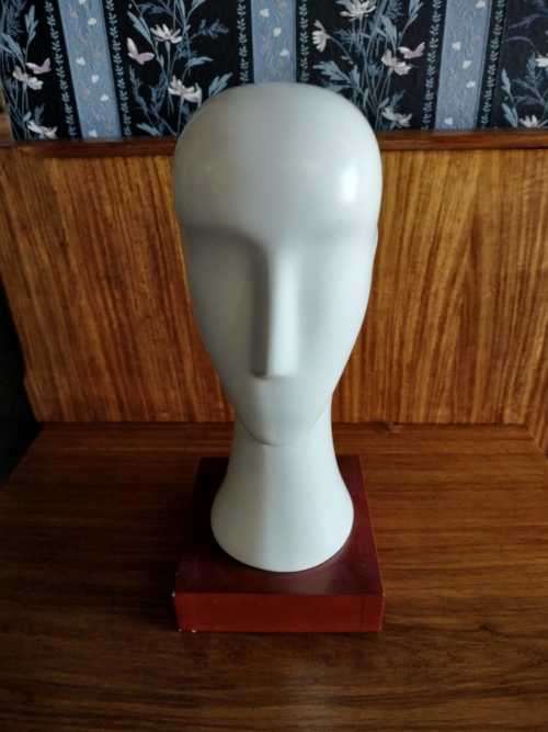 Vintage Ikea Nagon Bisque Ceramic Mannequin Head Modern Art Sculpture
