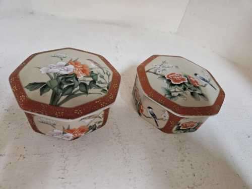 Pair of Porcelain Oriental Trinket