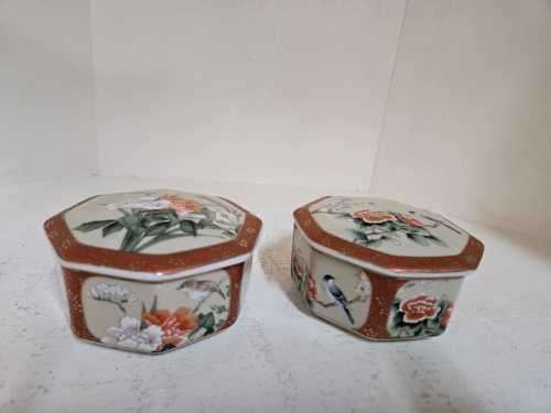 Pair of Porcelain Oriental Trinket