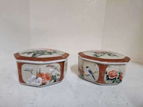 Pair of Porcelain Oriental Trinket