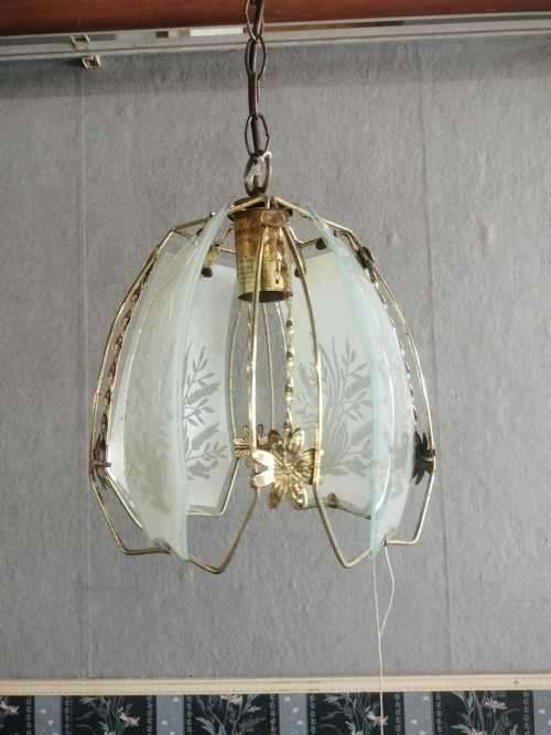 Vintage Hanging Lights with glass