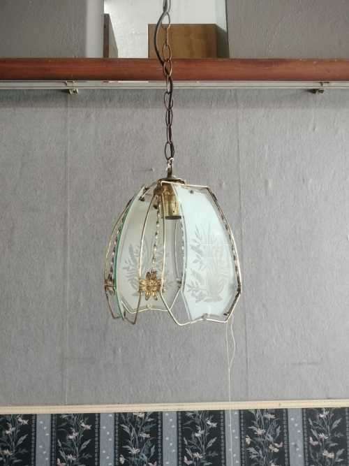 Vintage Hanging Lights with glass