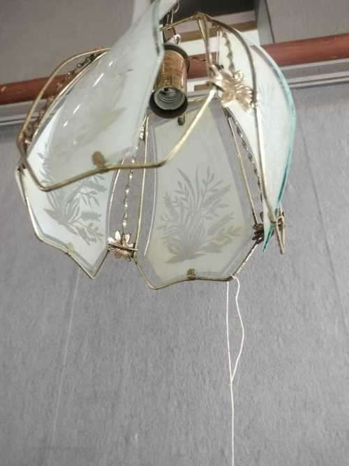 Vintage Hanging Lights with glass