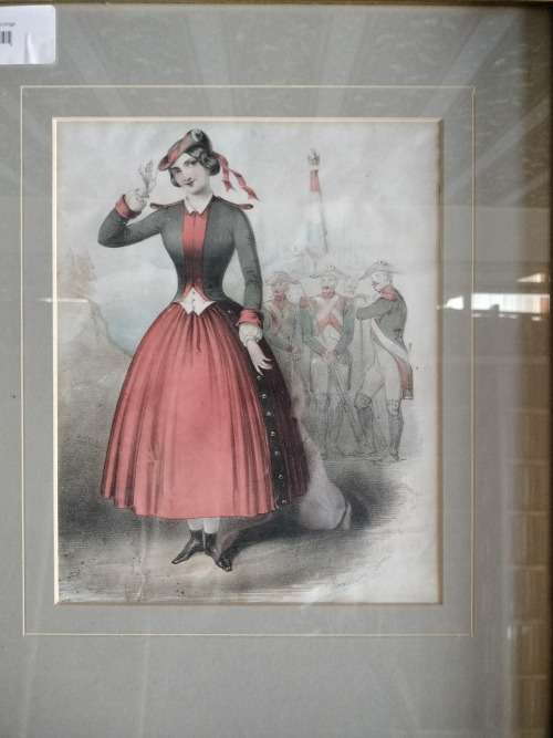 Picture in Frame Woman and Soldiers