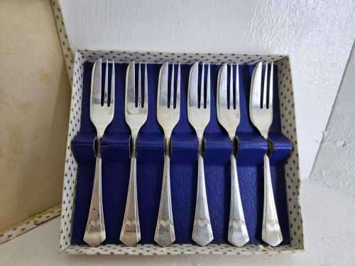 Vintage Silver Plated Cake Forks