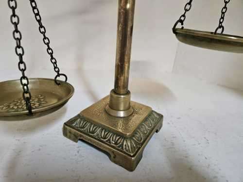 Scales of justice, law office decor, brass justice scales, lawyer art
