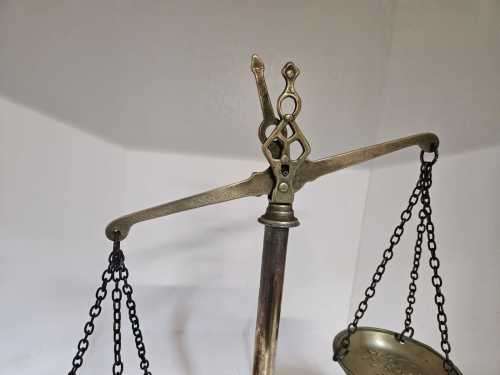 Scales of justice, law office decor, brass justice scales, lawyer art