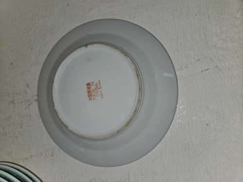 Chinese Wan Shou Longevity Pattern Turquoise Porcelain Plate