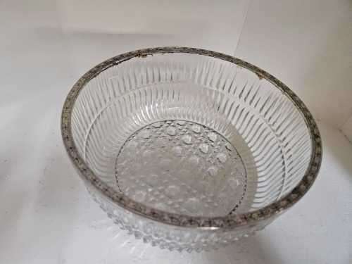 Salad Bowl with a silver plated trim