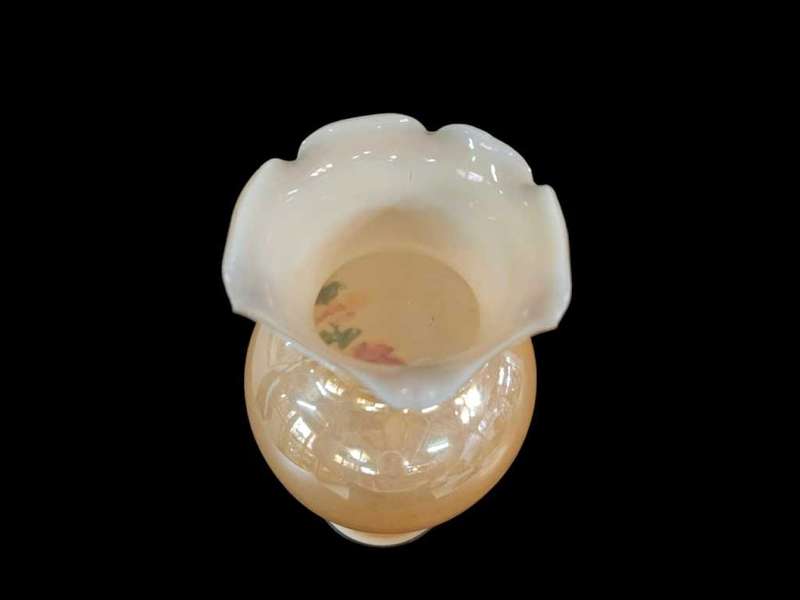 Fluted Lustreware Glass Vase