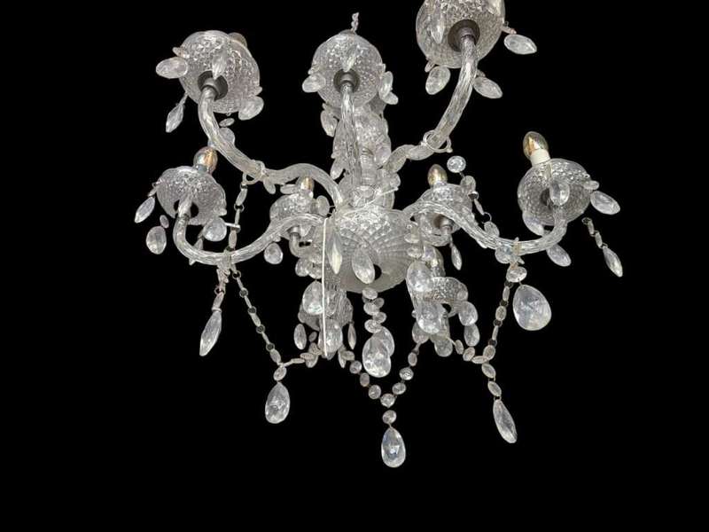 acrylic 6 Bulb Chandelier