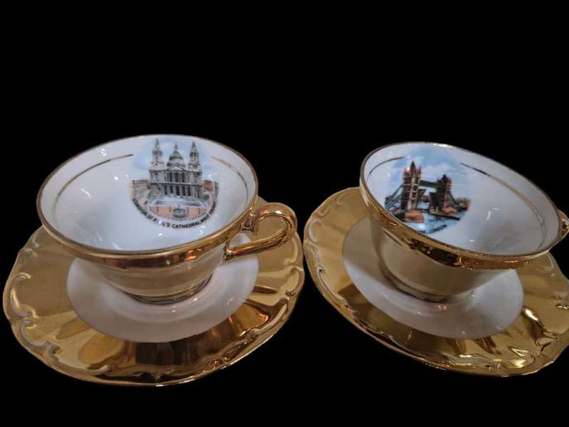 Set of Gold German Bavaria demitasse cup & saucer