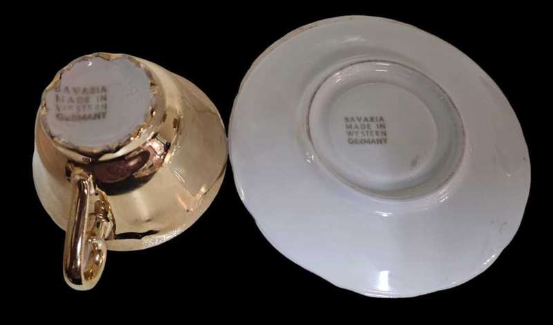 Set of Gold German Bavaria demitasse cup & saucer